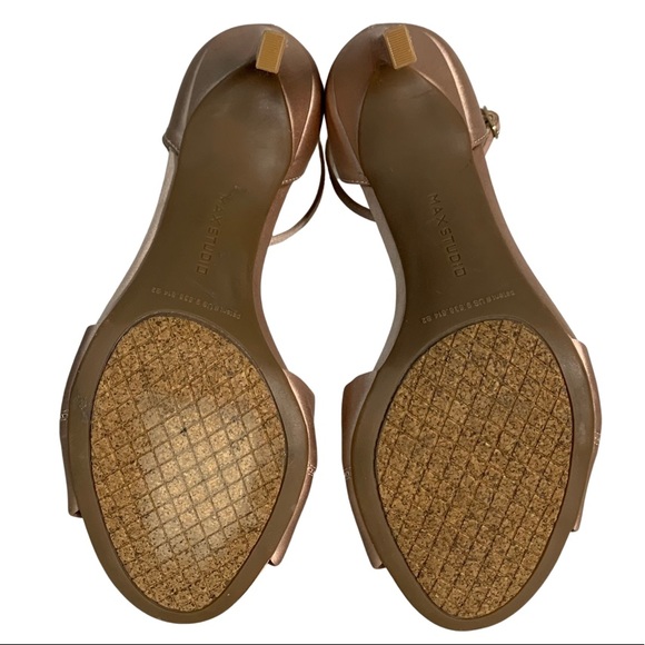 New Max Studio Rorima2 Open Toe Ankle Strap Embellished Bow Heels Shoes Size 10 - Picture 4 of 12